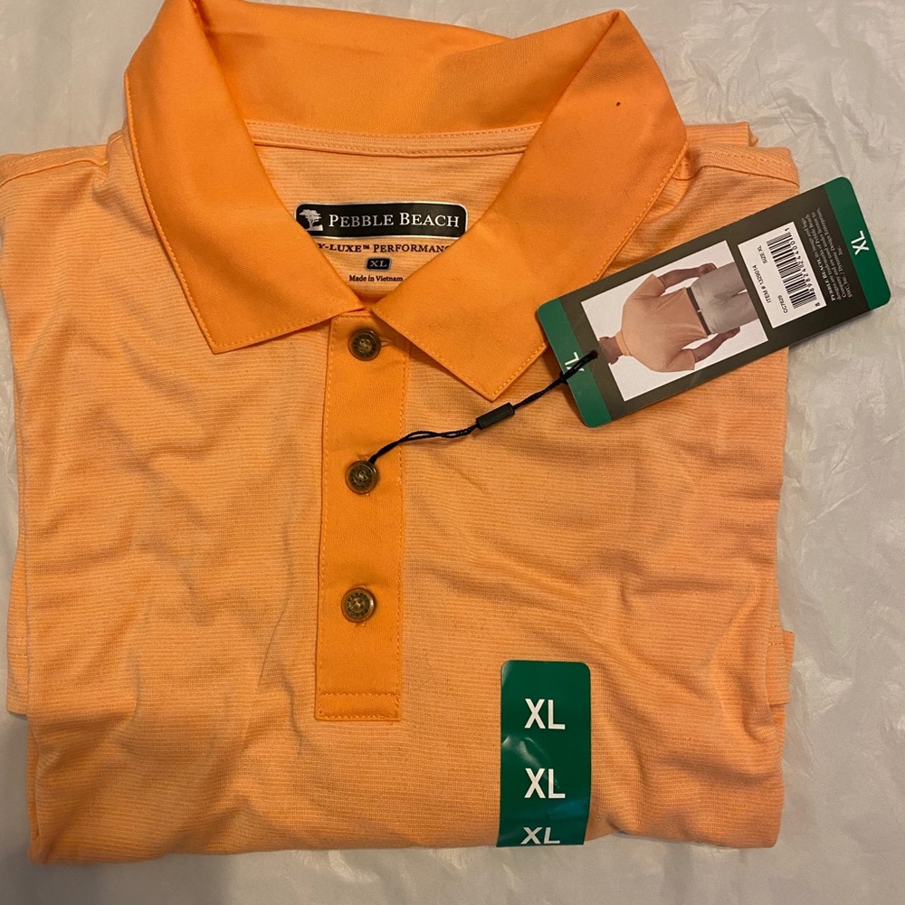 Pebble beach dry luxe short slv performance polo